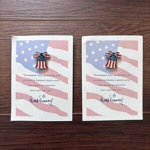 Walt Disney “Let Freedom Ring” Patriotic Bell Pins with American Flag Design
